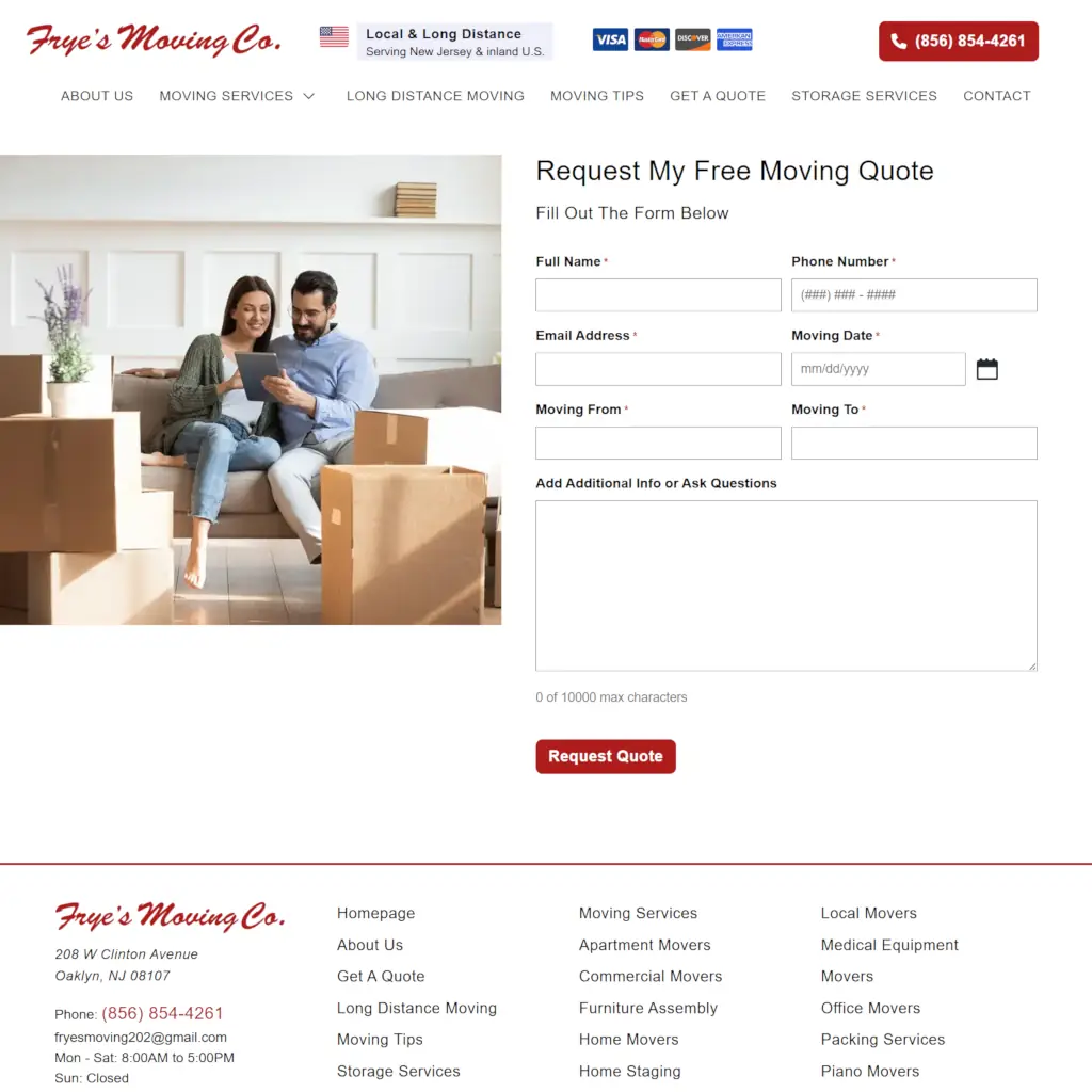 fryes-moving-co-website-get-a-quote-webpage